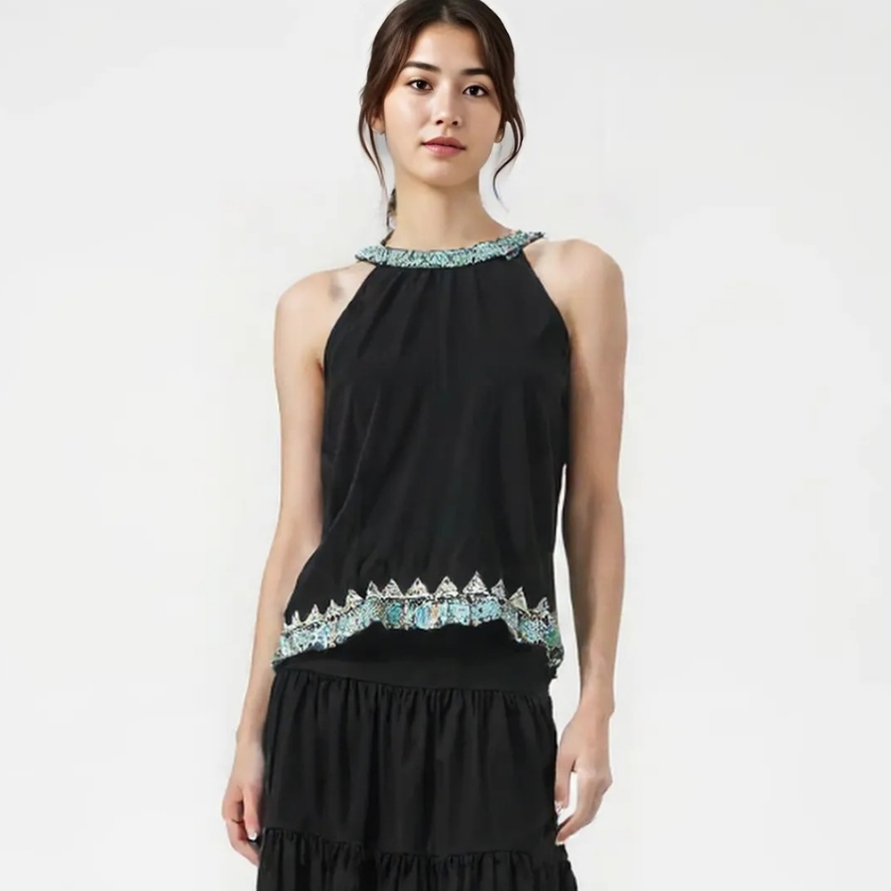 MAX STUDIO Flowy Top Size Medium Sleeveless